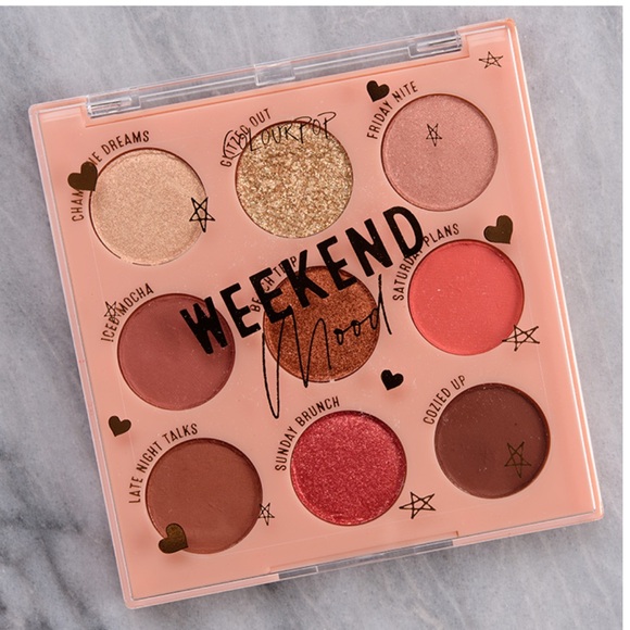 ColourPop Weekend Mood Pressed Powder Eye Shadow Palette Neutrals & Corals NIB - Picture 10 of 13